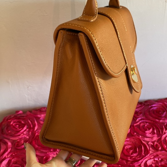 Talbots brown leather satchel - Picture 3 of 6